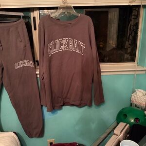 Casual Gray 'CLICKBAIT' Lounge Set